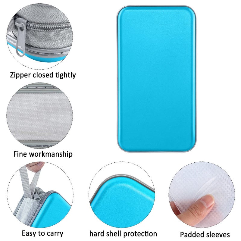 Siveit CD Case Holder, 80 Capacity CD/DVD Case Holders Wallet Hard Plastic CD DVD Disc Cases Storage Binder for Car Home Office Travel (Sky Blue) - Image 2